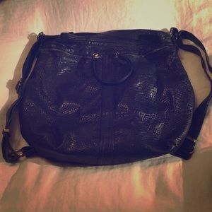 COPY - Rough & Tumble convertible leather laptop hobo bag embossed leather cust…